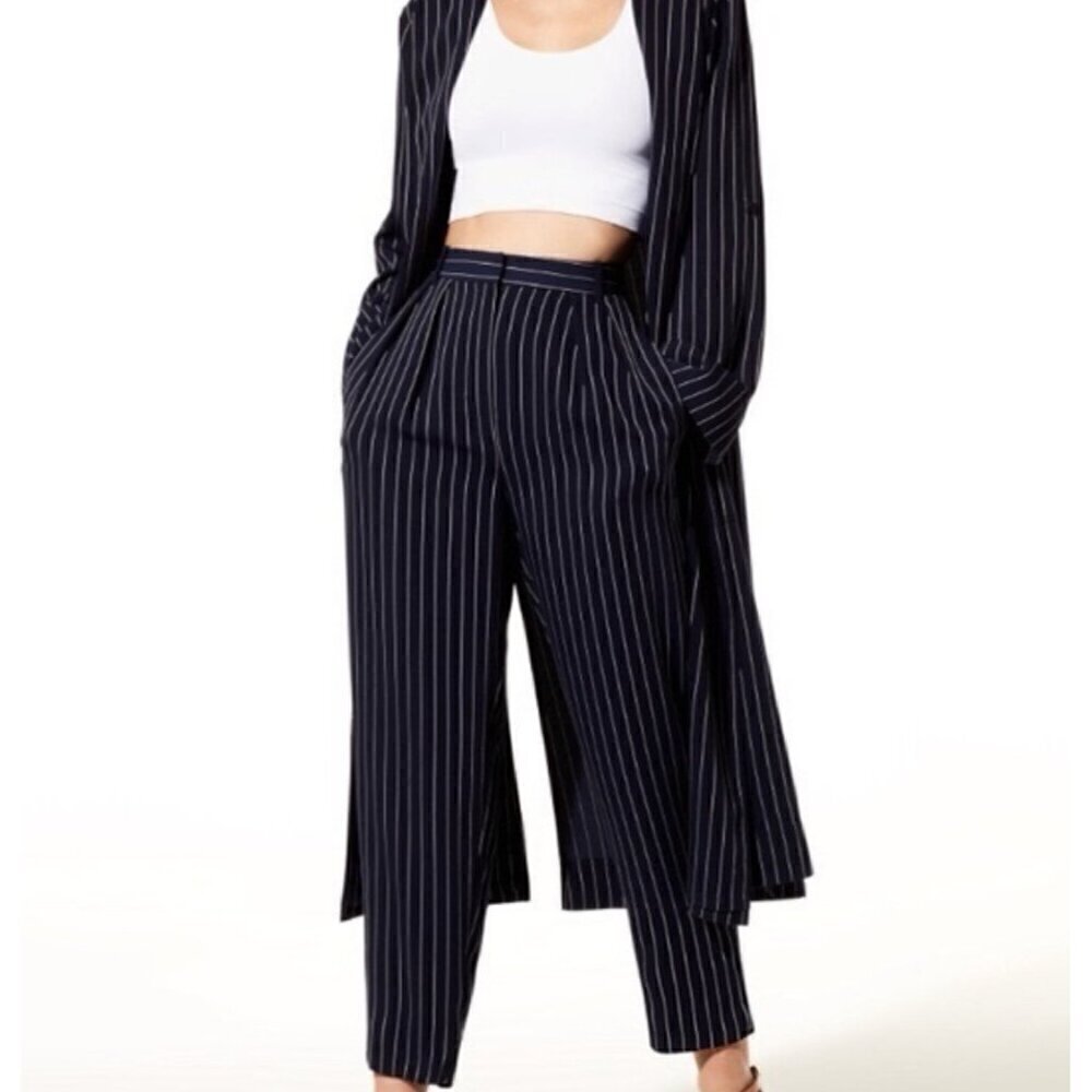 Babaton Modesto pants, black white striped, Size 2